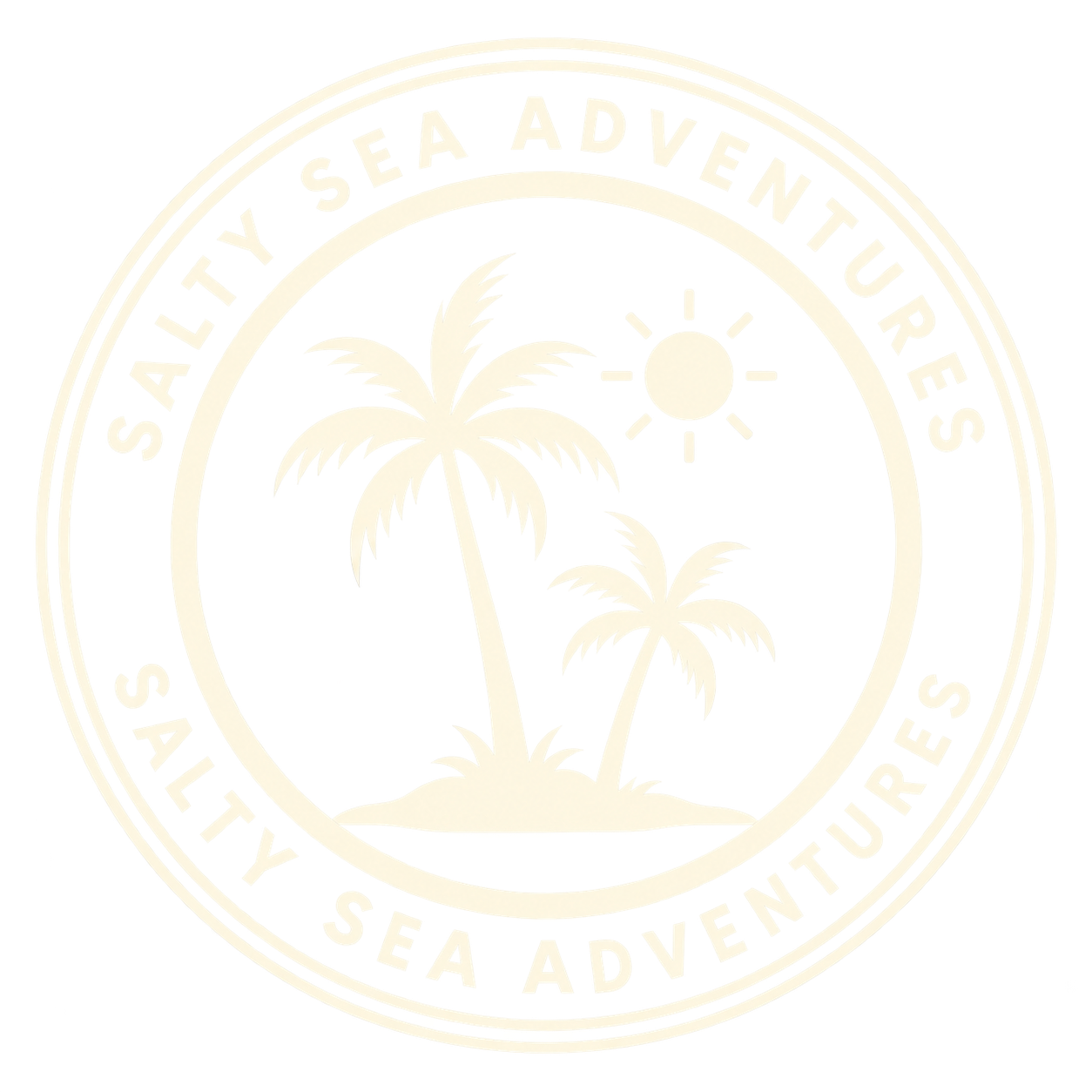 Selected Salty Sea Adventures leaning palms and sun badge